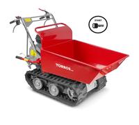 Brouette à moteur thermique à chenilles benne basculante manuelle 300KG 6,5CH 3+1R vitesses à démarrage électrique Torros MRD300E