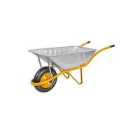 Brouette de chantier 85 Litres Galvanisée Caisse carrée Roues gonflées