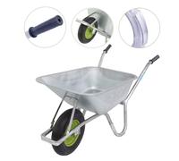 Brouette de Jardin 250 KG Roue en Caoutchouc Pleine Jante Acier Construction