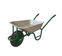 Brouette de Jardin 75L - Cadre en Acier galvanisé, Roue pneumatique 4.00-8 avec Chambre à air, Charge 100 kg - Idéal pour Chantier, pelouse, Ciment