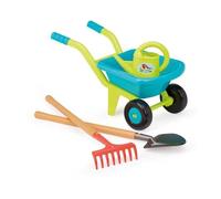 Brouette de jardin enfant ECOIFFIER 4539 avec arrosoir, râteau, pelle 70 cm, 2 roues et poignées texturées