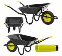 Brouette de jardin - SPRINGOS - GA0257 - Cuve acier galvanisé 120 L - Roue pneumatique - Charge 100 kg