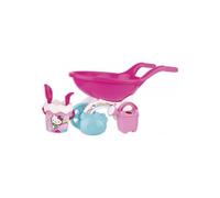 Brouette de plage Hello Kitty + Seau Garni + Arrosoir - Jeux de sable plein air enfant - Des 10 mois