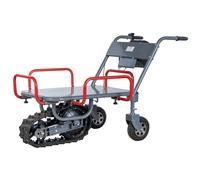Brouette électrique à plateau 150kg sur chenille avec roues et skis - batterie 40 V 6 Ah Torros ERP150