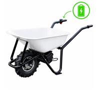 Brouette électrique multi services DEFPRO75 250 W capacité 100 kg benne 75 L batterie 24V autonomie 4h