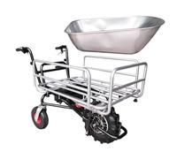 Brouette électrique multifonction 24 V charge 120 kg avec panier réglable et benne