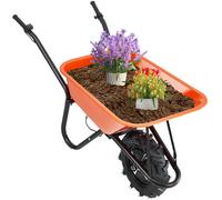 Brouette Électrique-VEVOR-500 W-Chariot à Benne Basculante de Jardin Motorisé, Poignée Métal, Roue Large 40 cm-Charge 150 kg