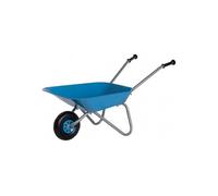 Brouette en metal Enfant, Bleue / Grise - Benne 25Kg max, 80x38x41cm - Accessoire, Outil Jardin - Des 2,5 ans -