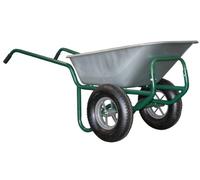 Haemmerlin Brouette Expert Twin 150 L galvanisée à roues gonflées