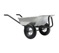 Haemmerlin Brouette Expert Twin 150 L galvanisée à roues gonflées