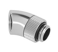 Brouette G1/4 mâle rotatif vers femelle 45° - Argent brillant