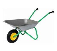 Rolly Toys Brouette pour enfants 271757 - métal, pneus gonflables - verte/grise, argent