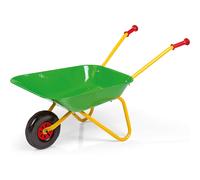 Rolly Toys Brouette pour enfants (couleur jaune/vert, brouette de jardin, brouette en métal, jouet pour enfants à partir de 2,5 ans, supportant jusqu'à 25 kg, outils de jardin pour enfants) 271900