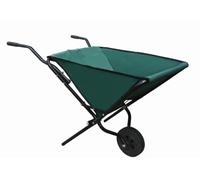 Brouette Pliable - Chariot Pliable - Cadre en Acier Robuste - 112 cm x 72 cm x 73 cm - Tissu Oxford 600 D - Diable - Suspendu - Diable - Vert/Noir