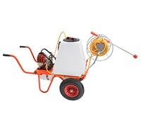 Brouette Pulvérisateur 100 L, 2 roues, 50 m Tuyau et moteur à 2 temps