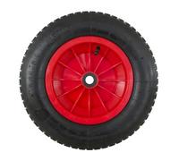 Brouette Serre Pneumatique Jante Plastique, Ø 370 mm. Arbre Ø 20 mm.