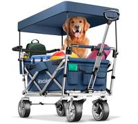 BROUETTE - TECTAKE - Chariot de jardin Chariot de transport NICO avec Roues en plastique pour faciliter le transport - Bleu