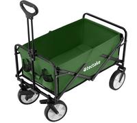 Tectake Chariot pliable LEON avec freins, capacité de charge 80kg - vert