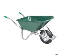 Brouette - vidaXL - Acier Galvanisé et Plastique - 90L - Vert - 150kg de Charge