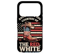 Brought to You Courtesy of The Red White Blue Cowboy Boot Coque pour iPhone 17 Pro