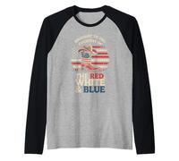 Brought to You Courtesy of The Red White Blue Cowboy Boot Manche Raglan