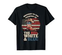 Brought to You Courtesy of The Red White Blue Cowboy Boot T-Shirt