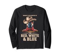 Brought to You Courtesy of The Red White Blue Cowboy Western Manche Longue