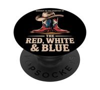 Brought to You Courtesy of The Red White Blue Cowboy Western PopSockets PopGrip Adhésif
