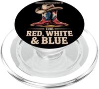 Brought to You Courtesy of The Red White Blue Cowboy Western PopSockets PopGrip pour MagSafe