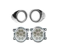 Brouillard Avant Pour Ford Pour Focus 3 2012-2014 LED Antibrouillard Couvercle Lumière Chromé Cadres Lampe Gril Phare Faisceau Câbles Phare Travail(Frame B LED)
