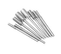 brouille de diamant, 8 pointes serties de diamants for la sculpture sur pierre, tige 2,35 mm, couleur argentée, tête,5 à 6