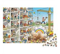 Brouille et Folie au Chantier de Construction Puzzle en Bois Imperméable DIY Puzzles De 1000 Pièces pour Adultes Défi Et Casse-tête Jeux Éducatifs