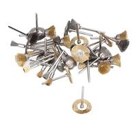 Brousse de roue de tasse en laiton roues de polissage en acier inoxydable Kit Nettoyage des métaux non ferreux Métaux Verre 36pcs
