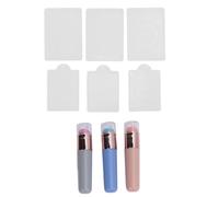 Broussures d'Art à Ongles, Nail Art Stamp Silicone Brush pour Ombre Nail Tools with Chrome Applicator Chrome Powder Applicator Plaques d'estampage pour le Salon de Clous