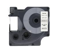 BROVACS 1 lot de ruban adhésif noir sur blanc compatible avec DYMO D1 45803 19 mm 3/4" OPA2303