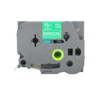 BROVACS 1 lot de ruban d'étiquettes laminées blanc sur vert compatible avec imprimante d'étiquettes Brother P-Touch TZ 765 TZe 765 36 mm OPA4765