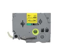 BROVACS 1 lot de ruban d'étiquettes laminées noir sur jaune compatible avec imprimante d'étiquettes Brother P-Touch TZ 641 TZe 641 18 mm 3/4" OPA4641
