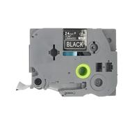 BROVACS 1 Pack de ruban adhésif à étiquette laminé blanc sur noir compatible avec imprimante Brother P-Touch TZ 355 TZe 355 24mm 1" OPA4355