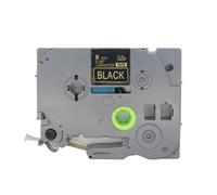 BROVACS 1 Pack de ruban d'étiquettes laminé or sur noir compatible avec les imprimantes d'étiquettes Brother P-Touch TZ 324 TZe 324 9 mm 3/8" OPA4324