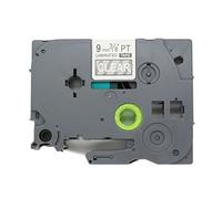 BROVACS 1 paquet de ruban d'étiquettes blanc sur transparent compatible avec Brother P-Touch TZ 125 TZe 125 9 mm OPA1112E
