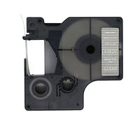 BROVACS 1 paquet de ruban d'étiquettes blanc sur transparent compatible avec DYMO D1 43620 6 mm OPA2020