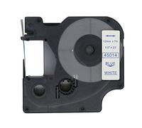 BROVACS 1 paquet de ruban d'étiquettes bleu sur blanc compatible avec DYMO D1 45014 12 mm 1/2" OPA2214