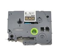 BROVACS 1 paquet de ruban d'étiquettes doré sur noir compatible avec Brother P-Touch TZ 314 TZe 314 6 mm OPA1131D