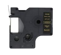 BROVACS 1 paquet de ruban d'étiquettes doré sur noir compatible avec DYMO D1 40924 9 mm 3/8" OPA2124