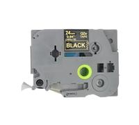 BROVACS 1 paquet de ruban d'étiquettes laminé doré sur noir compatible avec les imprimantes d'étiquettes Brother P-Touch TZ 354 TZe 354 24 mm 1" OPA4354