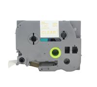 BROVACS 1 paquet de ruban d'étiquettes laminé doré sur transparent compatible avec les imprimantes d'étiquettes Brother P-Touch TZ 164 TZe 164 36 mm 1 1/2" OPA4164