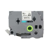 BROVACS 1 paquet de ruban d'étiquettes laminé noir sur blanc compatible avec les imprimantes d'étiquettes Brother P-Touch TZ 261 TZe 261 36 mm 1 1/2" OPA4261