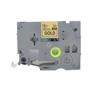 BROVACS 1 paquet de ruban d'étiquettes laminé noir sur or compatible avec les imprimantes d'étiquettes Brother P-Touch TZ 831 TZe 831 12 mm 1/2" OPA4831