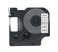 BROVACS 1 paquet de ruban d'étiquettes noir sur blanc compatible avec DYMO D1 45013 12 mm 1/2" OPA2213