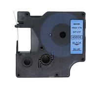 BROVACS 1 paquet de ruban d'étiquettes noir sur bleu compatible avec DYMO D1 45806 19 mm OPA2306